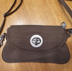 Baggallini Taupe Turn Lock Wristlet